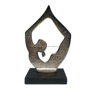 Sculpture décorative en aluminium avec finition noire pour la décoration de la maison Sculpture en métal Diwali Articles cadeaux - Product Image 5