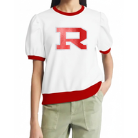 Sweat-shirt de baseball pour femme, collection été-automne, idéal pour les jours de match – Écologique, respirant, avec sequins brodés à la main sur le devant