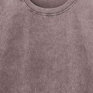 Camiseta de punto unisex extragrande para hombre, personalizada al por mayor, con lavado ácido, 100% algodón, vintage, cuello redondo, manga corta, anti-bolitas, transpirable - Product Image 2