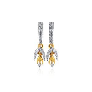 Pendientes de Diamantes de Corte Pera en Oro Amarillo Prime Glory, Pendientes de Lujo para Mujer con Diamantes Naturales, Joyería para Bodas - Product Image 1