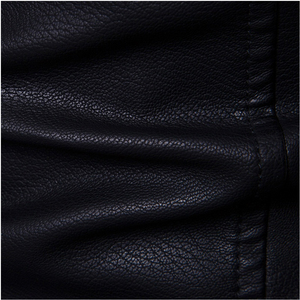 Men's Genuine <b>Leather</b> <b>Blazer</b> Casual Single Button Suit Coat Fit Lapel <b>Jacket</b> Breathable Fur Trim Sherpa Lining Streetwear Style - Product Image 5