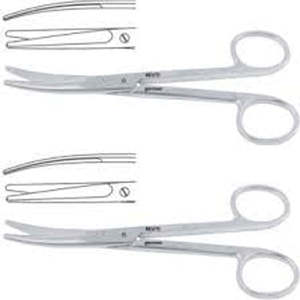 Meilleur Prix Ciseaux Chirurgicaux à Lame Courbe en Titane 14cm, Instrument Manuel Médical à Bout Trémpé, Set Surgiright - Product Image 3