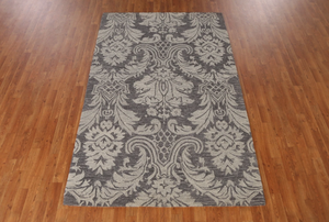 Classic Abstract Pattern Wool Cotton Backing Hand Tufted Area <b>Rug</b> Rectangle Non-Slip Cotton Backing Fire Resistant Pet Friendly - Product Image 3