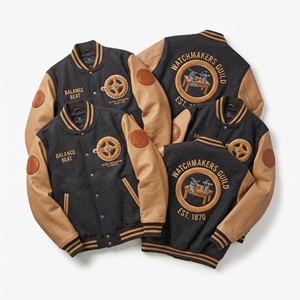OEM Custom Varsity Letterman Jacket Wool Leather Sleeves Papermakers Guild Mill Embroidery Pulp Beat Patch Maroon <b>Coat</b> - Product Image 4