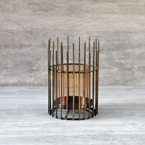 Portavelas de metal de lujo nórdico, acabado en latón dorado, para velas de té, para centros de mesa de boda - Product Image 1