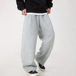High Quality <b>Baggy</b> Sweatpants <b>Men</b> Gym Joggers Heavyweight Cotton <b>Men's</b> Curved Wide Leg Sweatpants Casual Loose Draped <b>Trousers</b> - Product Image 2