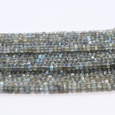 Cuentas facetadas de labradorita natural AAA de 4 mm, cuentas de labradorita azul brillante de 12 pulgadas para joyería - Product Image 4