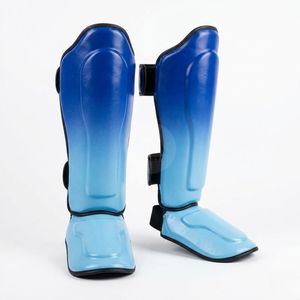 Espinilleras Profesionales de Cuero Vacuno Negro PU para Invierno, para Boxeo, Muay Thai, MMA, Kickboxing, Entrenamiento, Sparring, Triple Capa Acolchada - Product Image 3