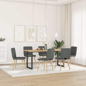 Juego de 6 Sillas de Comedor Gris Oscuro - Product Image 2