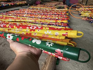 Palo de escoba de madera recubierto de PVC impreso-Diseño floral, mango fuerte y ligero - Product Image 2