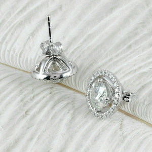 Boucles d'oreilles en diamant Moissanite VVS avec bijoux en argent sterling 925 et taille brillant pour un usage quotidien et décontracté - Product Image 2