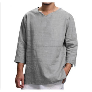 Nueva Camiseta ajustada de Jacquard de verano, camisetas con cuello en V, camisetas para hombres, camisetas con cuello en V personalizadas impresas para hombres - Product Image 5