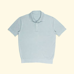 เสื้อเชิ้ตผู้ชายสีขาว แขนสั้น ผ้าปิเก้คอตตอน พรีเมียม ทรงปกติ สวมใส่สบาย ระบายอากาศได้ดี ผ้าถัก สีพื้น ดีไซน์กระดุมด้านหน้า - Product Image 3