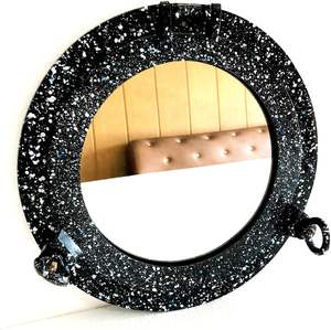 Nautical Ship Porthole Wall <b>Mirror</b> Marine Brass <b>Frame</b> with <b>Black</b> Patina Finished - Product Image 5