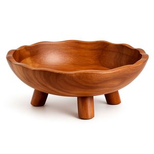 Hot Trending Premium Natural Acacia Wood <b>Bowl</b> <b>Large</b> Acacia Wood <b>Bowl</b> Natural Grain Salad <b>Bowl</b> Fruit <b>Bowl</b> Serving <b>Bowl</b> - Product Image 1
