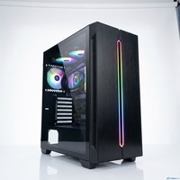 Micro ATX Gaming PC Case with Side Window Support 340mm GPU Mid Tower Computer Chassis for Office Desktop Business PC OEM
