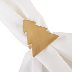 Anneaux de serviette en laiton ajouré en forme de feuille argentée pour décoration de table, qualité alimentaire, design moderne, prix abordable - Product Image 2