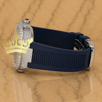 Montre-bracelet de luxe pour homme en acier inoxydable, style bijoux, édition limitée, avec diamant Moissanite, mouvement à quartz, 10 bars