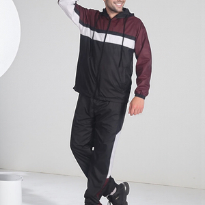 Ensemble de survêtement pour homme à capuche, style sportif, polyester, séchage rapide, vêtements d'automne - Product Image 1