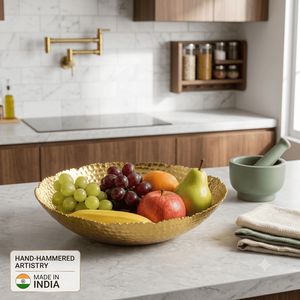 Cuenco de Cobre Martillado a Mano, Cuenco Decorativo para Frutas, Vajilla de Metal Martillado, Cuenco para Cocina y Comedor, Cuenco de Cobre Hecho a Mano - Product Image 3