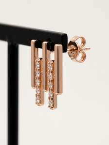 Pendientes Clásicos y Modernos con Diamantes Solitarios de 2.52 Ct, Corte Brillante Cultivado en Laboratorio, Rellenos con Oro Amarillo, Blanco y Rosa de 9K, Certificados por Aigs - Product Image 1
