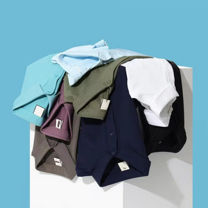 เสื้อโปโลผู้ชายสั่งทำขายส่ง OEM ODM แขนสั้น ผ้าฝ้าย ระบายอากาศดี เหมาะสำหรับฤดูร้อน แบบทางการ สีพื้น ผ้าเจอร์ซีย์ สำหรับเล่นกอล์ฟ สีตามสั่ง - Product Image 3