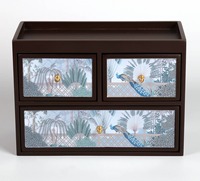 Organiseur de bureau en bois durable, accessoires de bureau en bois et organiseur avec tiroirs, compartiments de rangement, porte-stylos