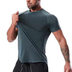 Camiseta Deportiva Casual de Manga Corta para Hombre, Cuello Redondo, Ajuste Holgado, Secado Rápido, Color Sólido, Tejido de Punto, 100% Algodón, 180 Gramos - Product Image 2