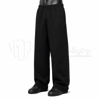 Pantalon de jogging unisexe noir à jambe large pour homme, taille élastique, poches latérales, idéal pour le printemps, 100 % coton, écologique et respirant