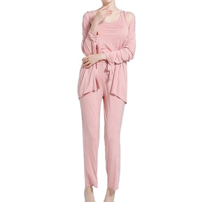 Women's Sleepwear Cotton <b>Pyjamas</b> Women Sleepwear Pijamas Woman Nighty Three-piece Sets - Product Image 3