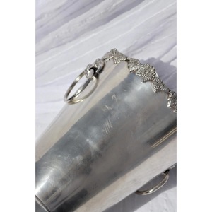 Metal Ice Bucket With Floral Finished & Tong Soft Drinks <b>Cooled</b> Storage Basket Indoor Parties Ice Cube Cane Champagne Chiller - Product Image 3