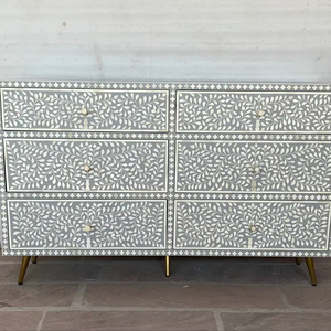 ILAHI's Bone Inlay <b>Drawer</b> Modern Design Agate Detailing <b>Storage</b> Portable Home Furniture - Product Image 1