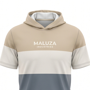 เสื้อฮู้ดแขนสั้นผู้ชายสำหรับออกกำลังกาย ฤดูใบไม้ร่วง สไตล์สตรีทแวร์ พิมพ์ลายสกรีนตามสั่ง แห้งเร็ว มีกระเป๋า ขายส่ง - Product Image 3
