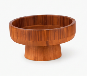 Premium Handmade Wooden Bowl With <b>Stand</b> Minimalist Design For <b>Food</b> Serving And Sophisticated Home Decoration - Product Image 1