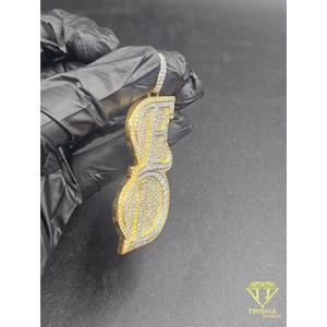Pendentif lettre ED en moissanite, collier hip-hop glacé, bijou personnalisé avec initiale, cadeau bling-bling - Product Image 4