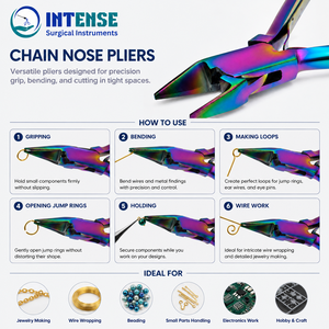 Alicates Profesionales de Acero Inoxidable para Joyería de Nariz con Cadena Arcoíris, Herramienta de Precisión para Enrollar Alambre - Product Image 3