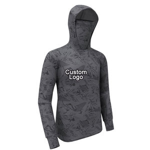 Chemises de pêche à protection UV, vêtements de pêche à manches longues, design personnalisé, masque intégré, sweat à capuche de pêche à séchage rapide avec masque facial - Product Image 5
