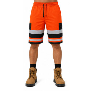 Shorts de travail unisexe personnalisés haute visibilité, solides, vintage, de sécurité, imperméables, écologiques, respirants, grandes tailles, avec taille élastique - Product Image 2