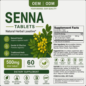 Comprimés de feuilles de séné 100 % authentiques, sans produits chimiques, à base de plantes naturelles de qualité alimentaire, favorisent les niveaux d'énergie naturels - Product Image 2