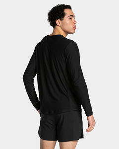 Sudadera de color sólido para hombre, material ligero de mezcla de algodón para comodidad y estilo durante todo el día - Product Image 3