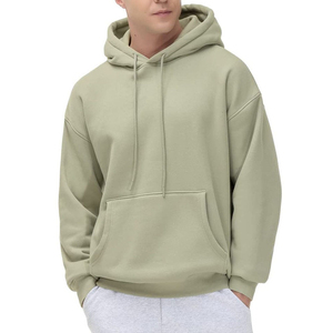 Sweat-shirt à capuche en molleton uni pour homme, coupe classique, pull décontracté avec poche avant, idéal pour l'automne - Product Image 6