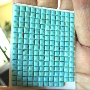 Turquoise naturelle de qualité supérieure, cabochon carré 6x6 mm, pierre précieuse en vrac pour la fabrication de bijoux, pierre semi-précieuse - Product Image 3
