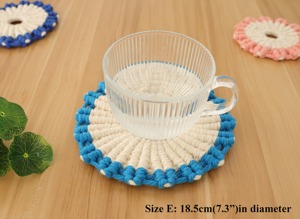 Cute Macrame <b>Coasters</b> Handmade Boho <b>Table</b> Decor for Home Dining and Coffee Use Stylish Drink Mats Wholesale From India - Product Image 4
