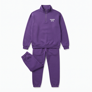Survêtement personnalisé de haute qualité pour homme, tenue décontractée, ensemble 2 pièces avec fermeture éclair intégrale, idéal pour la gym et le jogging - Product Image 4