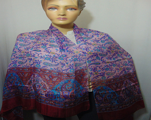 Pañuelo de Seda 100% de Lujo para Mujer, Estampado Floral Paisley, 90x180 cm, Multifuncional, Elegante Accesorio de Moda - Product Image 4