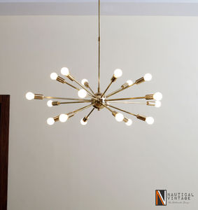 Lámpara de Techo Moderna de Metal con Diseño de Ondas, Fabricada en Hierro Resistente para Decoración de Interiores y Semi-Interiores, Hecha en Uttar Pradesh, India - Product Image 6