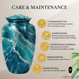 โกศบรรจุอัฐิสำหรับผู้ใหญ่ แบบอเมริกัน/ยุโรป ขนาด 220 คิวบิกอินช์ เป็นมิตรกับสิ่งแวดล้อม ทนทาน - Product Image 6