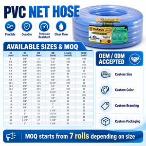 Manguera de PVC Trenzada Reforzada Transparente de 9.5mm DI 14.5mm DE, Rollo de 100m, Flexible para Transferencia de Agua, Pedidos de Exportación - Product Image 4