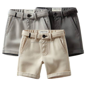 Bermuda d'été pour garçons sur mesure en tissu tissé en coton sergé fermetures à boutons avec braguette à glissière styles uniformes décontractés pour enfants vente en gros - Product Image 4