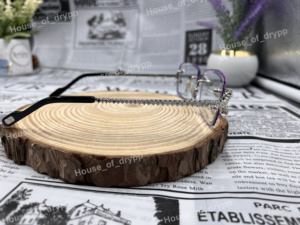 Gafas de Sol Sin Montura con Cristales Morados, Adornadas con Diamantes Moissanite, Gafas de Lujo Unisex, Estilo Hip Hop, de Diseñador - Product Image 4